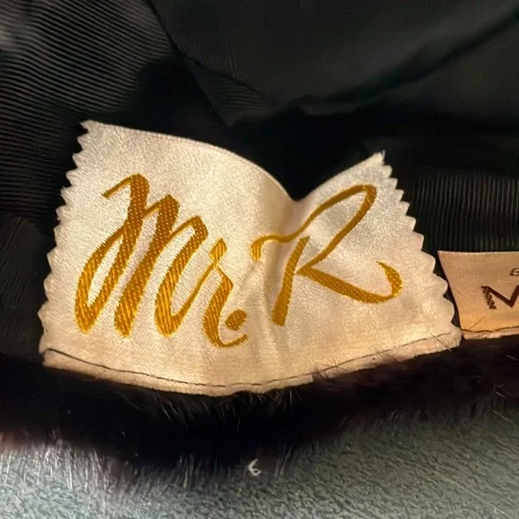 Vintage Black Mink Hat, from the 60’s - Picture 8 of 15